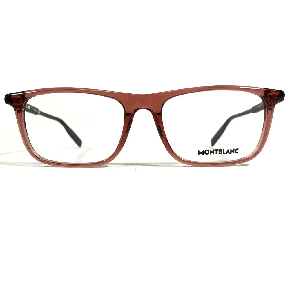 Montblanc Eyeglasses Frames MB0012O 012 Black Red Rectangular Full Rim 54-18-145